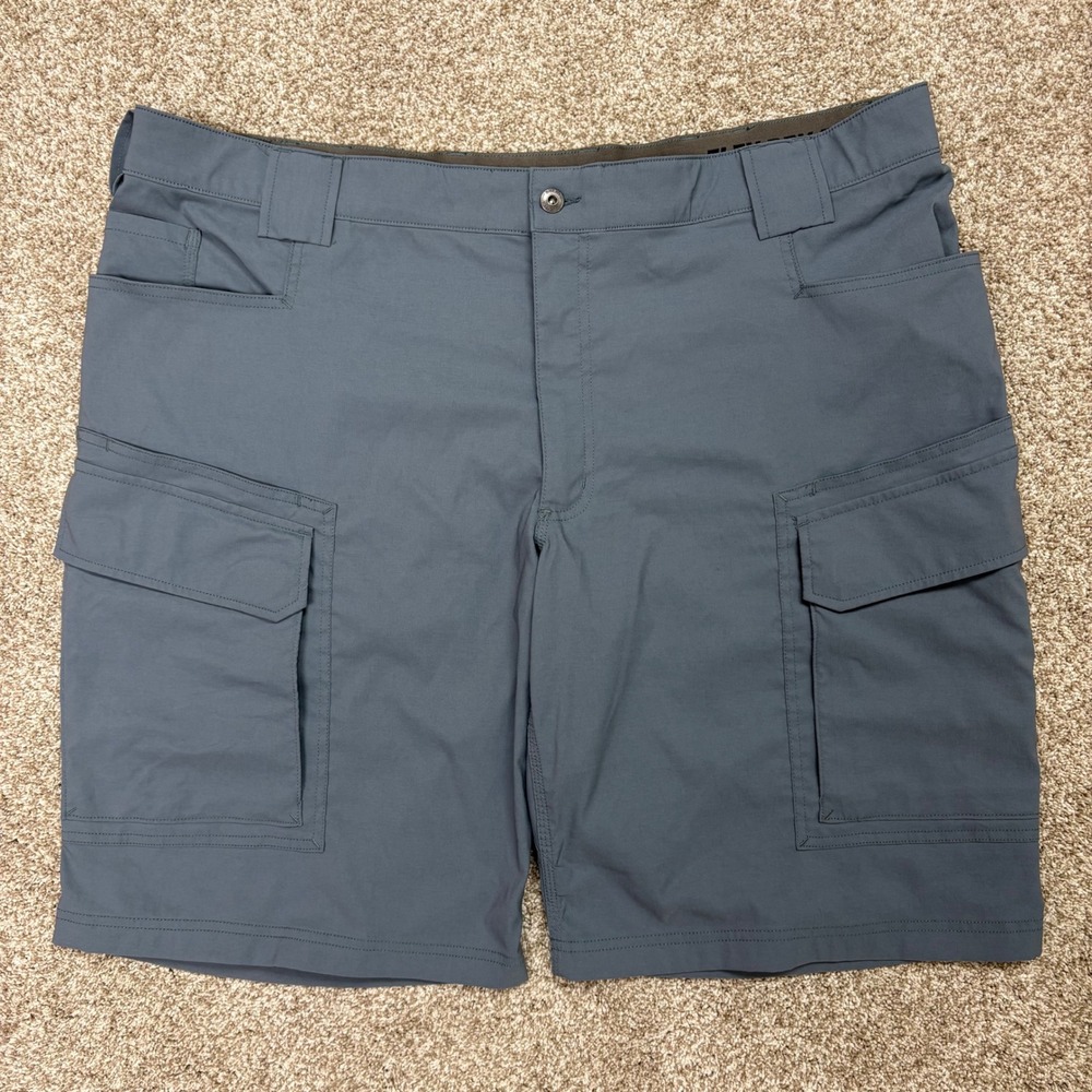 Duluth Trading Flex Dry On The Fly Cargo Shorts Mens 44 Blue Relaxed 12" Inseam